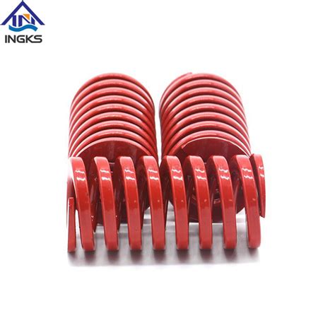 Red Medium Load Iso Jis Standard Compression Flat Coil Mold Die Spring