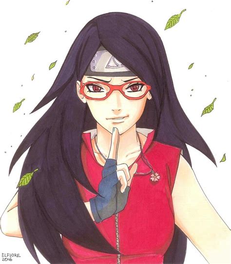 Sarada Uchiha Boruto Naruto Personagens Anime Naruto E Naruto