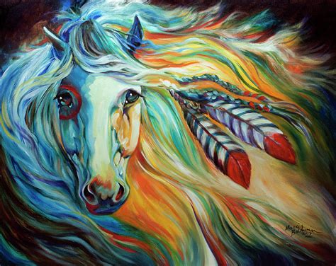 Breaking Dawn Indian War Horse Painting By Marcia Baldwin Fine Art