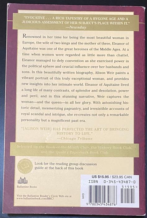 Eleanor Of Aquitaine A Life By Alison Weir 2001 Paperback