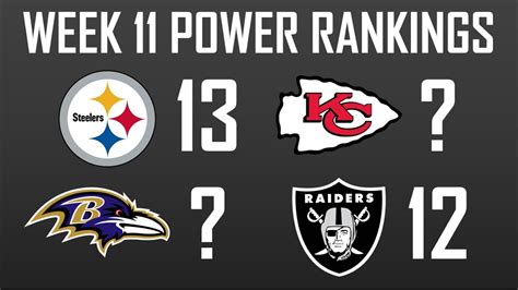 Week 11 Nfl Power Rankings Youtube