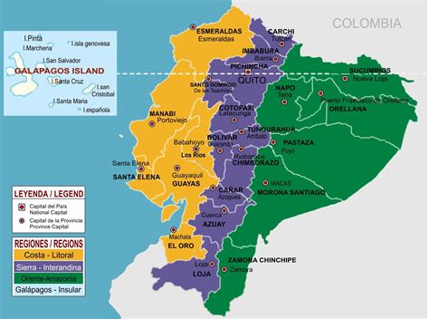 Mapa Político Del Ecuador Con Sus Provincias Y Capitales Actualizado 】 ️