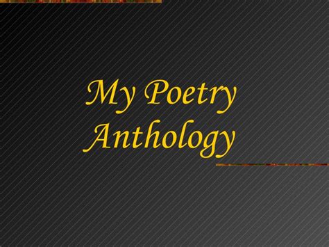 Nathans Poetry Anthology