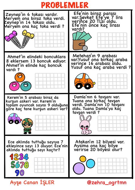 Ilkokul 1 Matematik Problemleri