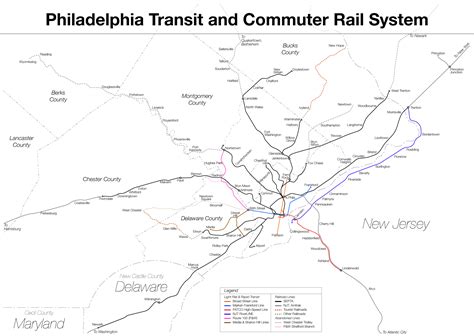 A Geographically Accurate Map Of The Local Metro System Rphiladelphia