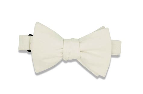 Solid White Cotton Bow Tie Self Tie Aristocrats Bows N Ties