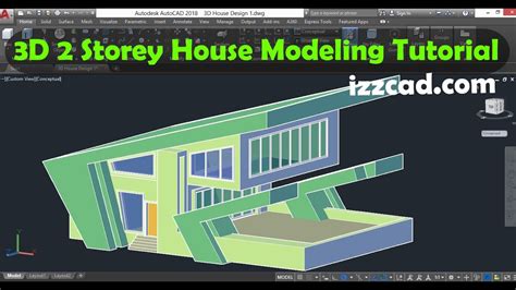 Autocad 3d House Modeling Tutorial Beginner Basic Kursus Cidb