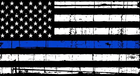 Distressed Thin Blue Line American Flag Svg Digital Files Etsy
