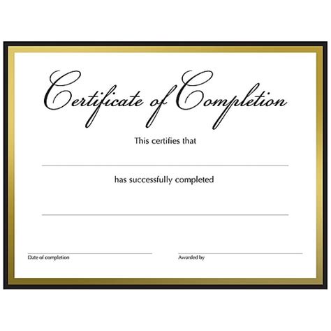 Great Papers Completion Certificates 85 X 11 Whiteblackgold 15
