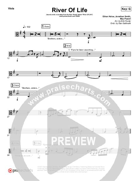 River Of Life Viola Sheet Music Pdf Mac Powell Praisecharts