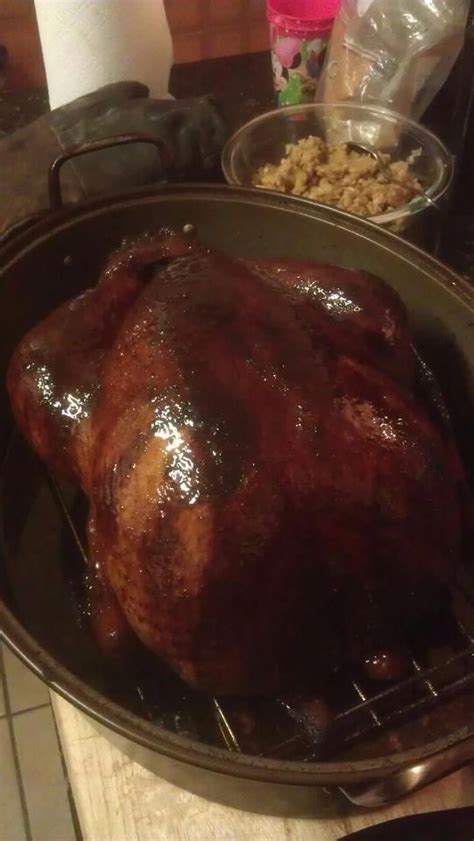 Smoked Turkey Finished With Honey Butter And Brown Sugar Glaze Food
