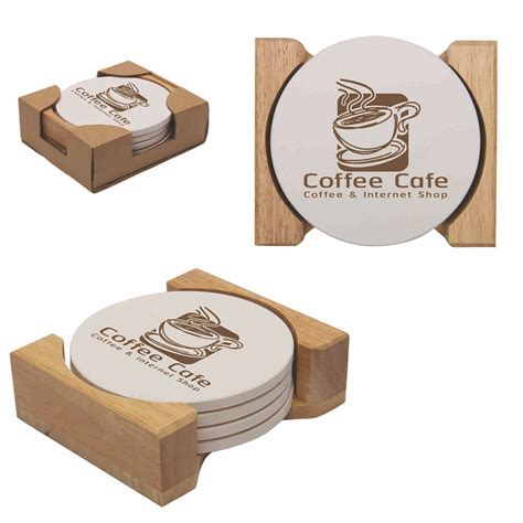 Round Coaster Set Branded Coasters