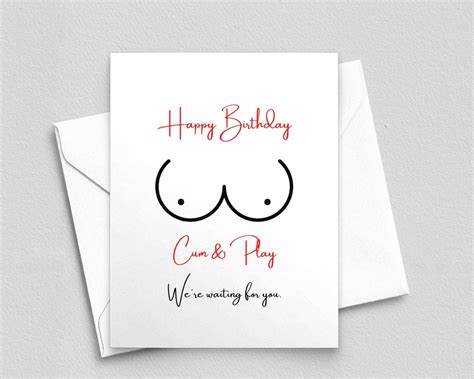 Birthday Boobs Card Naughty Boobs Birthday Card