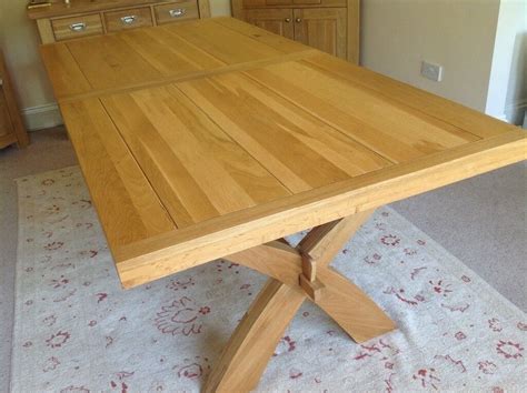 Solid Oak Extending Cross Legged Dining Table In Swansea Gumtree