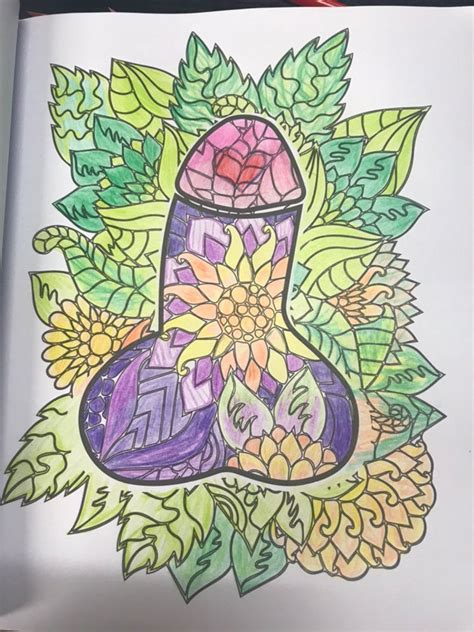 5 Pages Penis Coloring Book Adult Coloring Book Full Of Dicks Instant