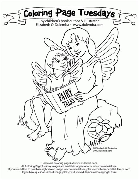 Dulemba Coloring Page Tuesday Story Time Fairies Coloring Home