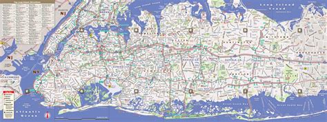Long Island Map By Vandam Long Island Streetsmart Map City Street Maps