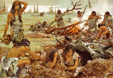 Les Temps Prehistoriques Pierre Joubert Prehistoric Man