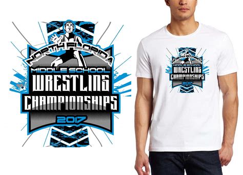 2017 North Florida Ms Wrestling Championships Vector Logo Design For