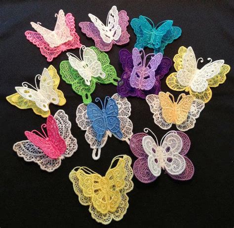 3d Fsl Free Standing Lace Butterflies 12 Machine Embroidery Designs