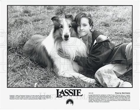 Thomas Guiry And Collie Dog In Lassie 1994 Vintage Promo Photo Print