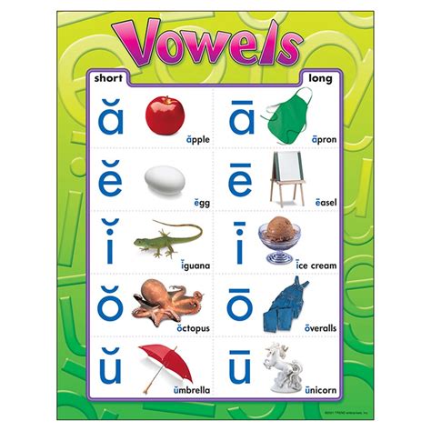 Vowels Learning Chart 17 X 22 T 38032 Trend Enterprises Inc