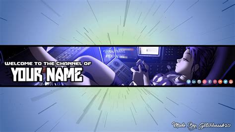 Photoshop: **FREE** HD Anime YouTube Banner Template PSD 