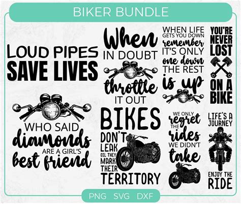 Motorcycle Svg Bundle Biker Svg Motor Bike Sayings And Etsy Canada