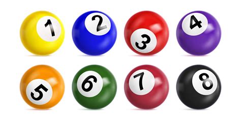 Bingo Lottery Balls With Numbers From One To Eight 13868030 Vector Art