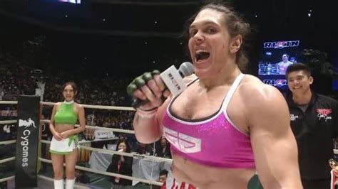 Gabi Garcia Rizin 14 Freakshow In Full Swing As Mma Monster Ambushed By 54 Year Old Herald Sun