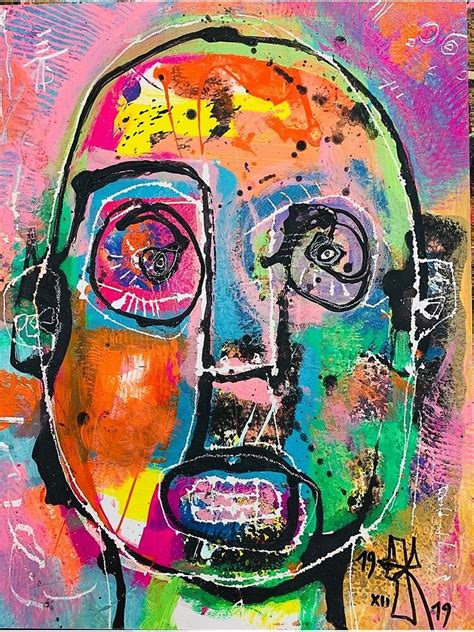 Neo Expressionism Brut Art Spontaneous Art Black And Colors Free