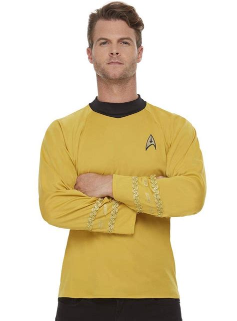 Captain Kirk Costume Mens Yellow Commander Star Trek Costume