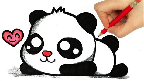 Drawing A Panda Kawaii Dibujos Kawaii How To Draw A Cute Panda