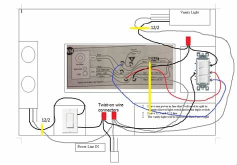 wiring - How do I wire challenging bath situation - Home ...