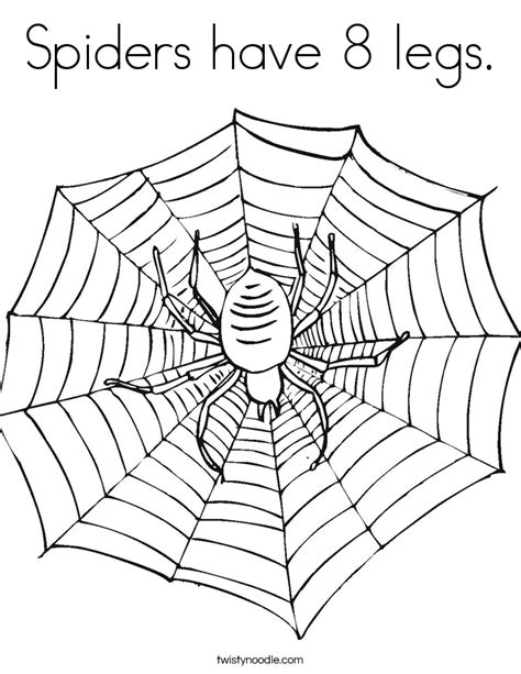 Spiders Have Legs Coloring Page Twisty Noodle Coloring Home 2360 The