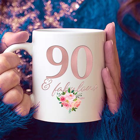 90th Birthday T For Her 90 And Fabulous Coffee Mug For Etsy 90th