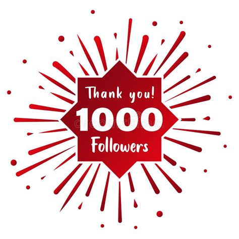 Thank You 1000 Followers Social Media Concept 1k Followers