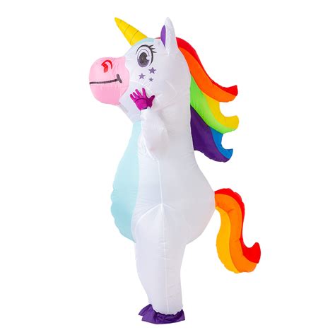 Spooktacular Creations Inflatable Costume Unicorn Full Body Unicorn Air Blow Up Deluxe Halloween