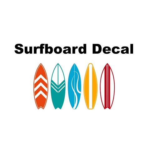 Surfboard Decal Sticker Surf Board Beach Summer Surfing Etsy