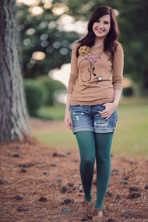 Kayleedailey Colored Tights Outfit Fashion Tights Green Tights