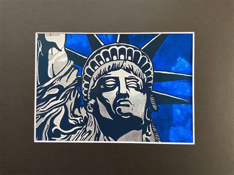 Statue Of Liberty Original Painting Print Pop Art Etsy Art