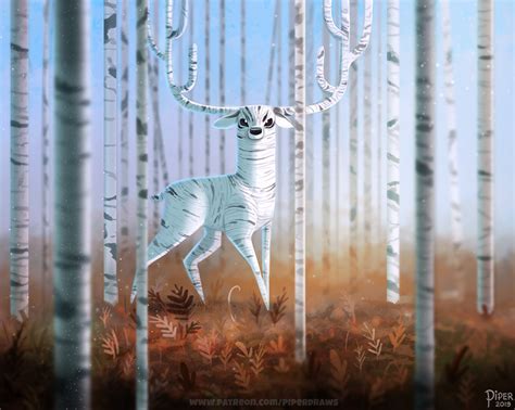 2541 Birch Deer Illustration By Cryptid Creations On Deviantart