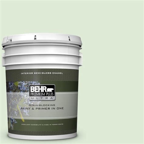 BEHR Premium Plus Ultra 5 Gal M390 2 Misty Meadow Semi Gloss Enamel