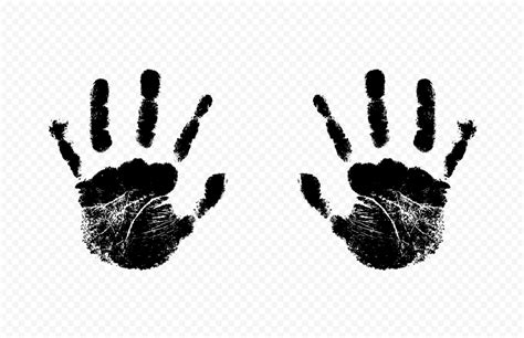Hd Black Two Realistic Handprint Png Citypng