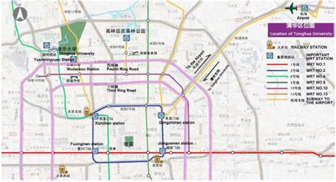 Tsinghua University Campus Map Map North East