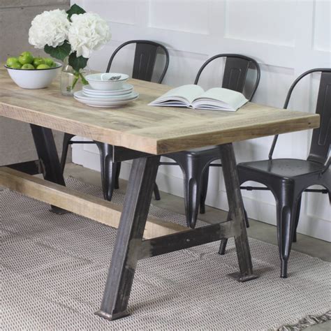 Free delivery and returns on ebay plus items for plus members. A Game Reclaimed Wood Dining Table With Steel A Frame By ...