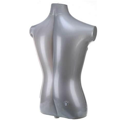 Modelling Inflatable Torso Model Dummy Male Mannequin Silver Practical