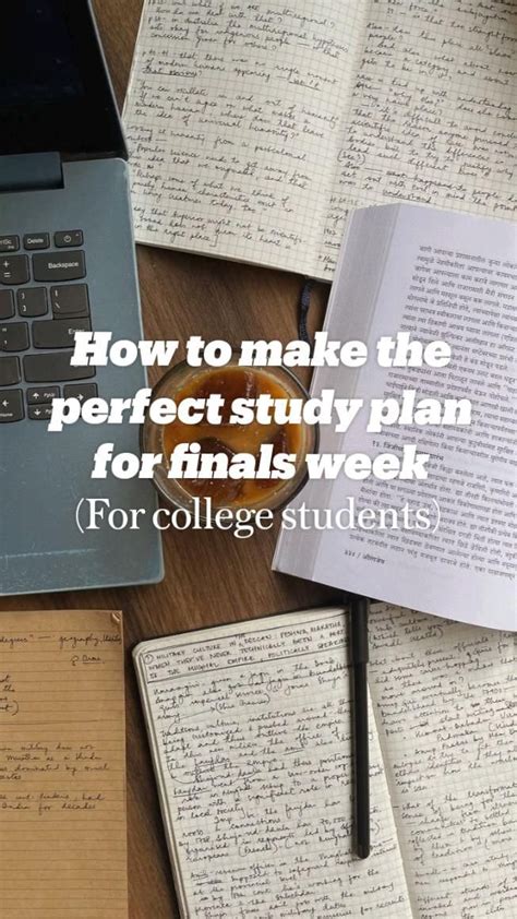 How To Make The Perfect Study Plan For Finals Week 💫 Study Plan Exam