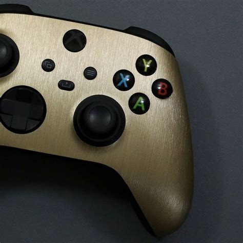 Xbox Series X Controller Black Leather And Brushed Gold Skin Gold