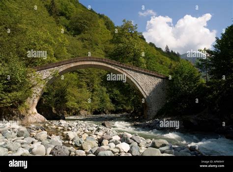 Old Stone Bridge Over Firtina River Rize Turkey Stock Photo Alamy